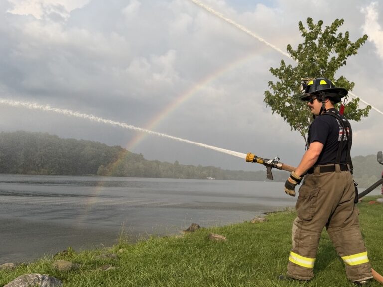 Firefighters train, families take a turn on the hose